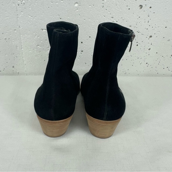 Nordstrom Signature Women's size 40  10 Black Suede Boots with 2 Inch Heel - Picture 5 of 15